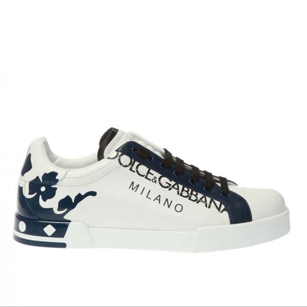 DOLCE & GABBANA Crown Heel Logo Sneakers
White navy sz 6 mens - Picture 1 of 10